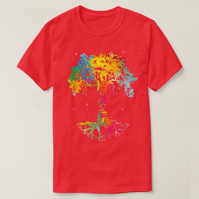 Tree DNA Genetic Tree Of Life Environment Science  T-Shirt (Design Front)
