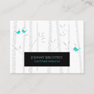 *~* Tree Doctor Blue Birds Arborist Birch Tree Business Card
