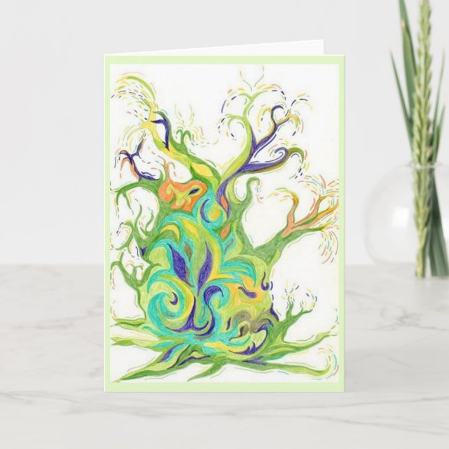 Tree Energy x 5 image Greeting Card (Front)