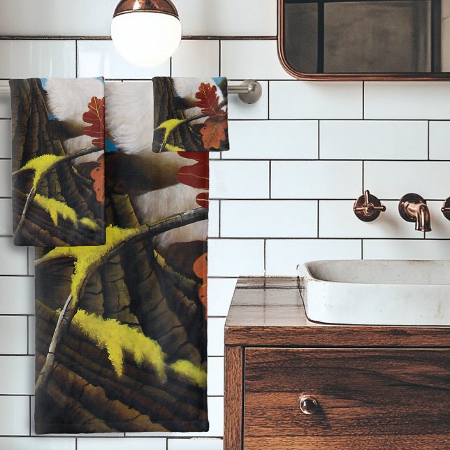 Tree Ent Cat Autumn Fantasy Bath Towel Set (Creator Uploaded)