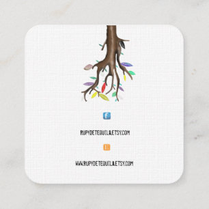 TREE FACEBOOK AND ETSY HANDMADE LOGO BUSINESS CARD