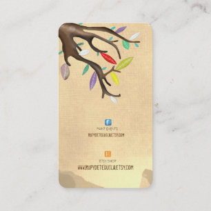 TREE FACEBOOK AND ETSY HANDMADE LOGO BUSINESS CARD