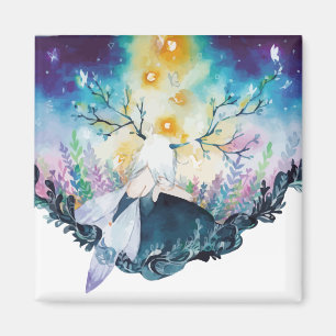 Tree Fairy Digital Art Magnet
