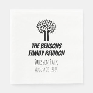 Tree Family Reunion Party Napkins Custom