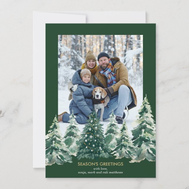 Tree Farm Photo Holiday Card (Front)