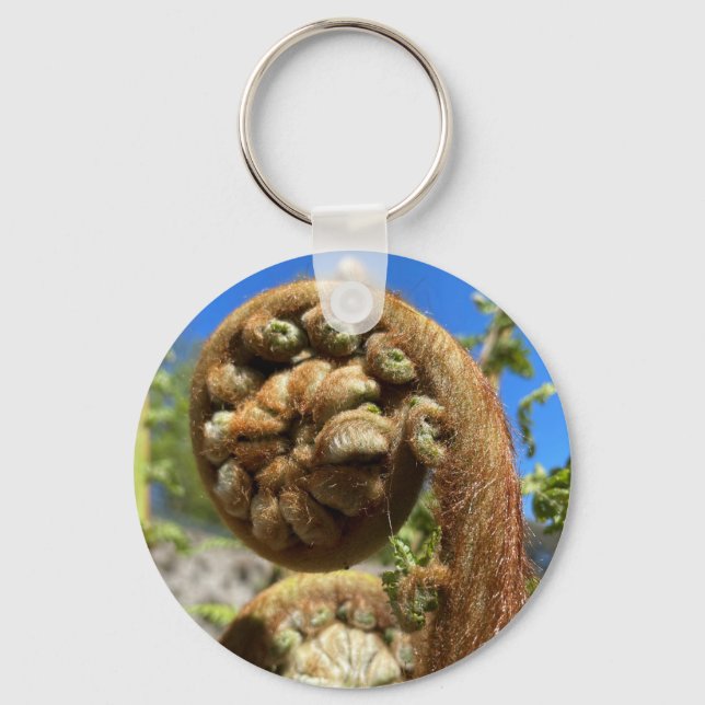Tree Fern Frond  Key Ring (Front)