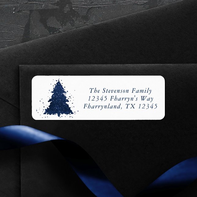 Tree Flair Holiday | Classic Navy Blue Address (Creator Uploaded)