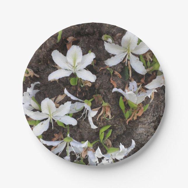 Tree flowers paper plate (Front)