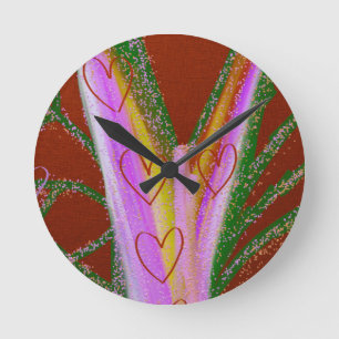 Tree for SweetHearts Round Clock