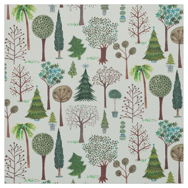 Tree Forest Woodland Pattern | Fabric (Swatch)