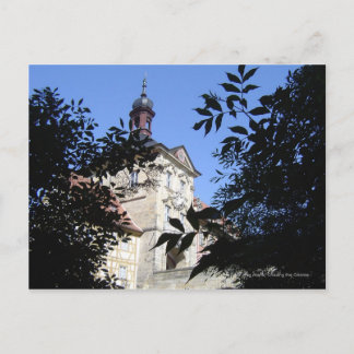 Tree Framed Building Postcard