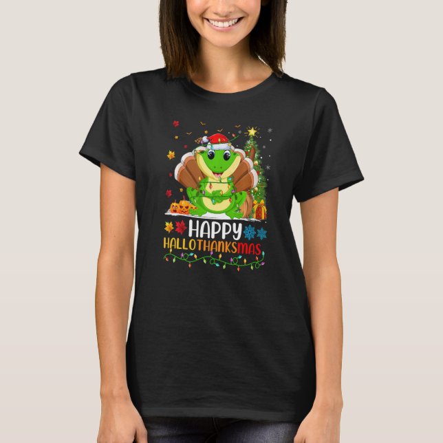 Tree Frog Animal   Happy Tree Frog Hellothanksmas T-Shirt (Front)