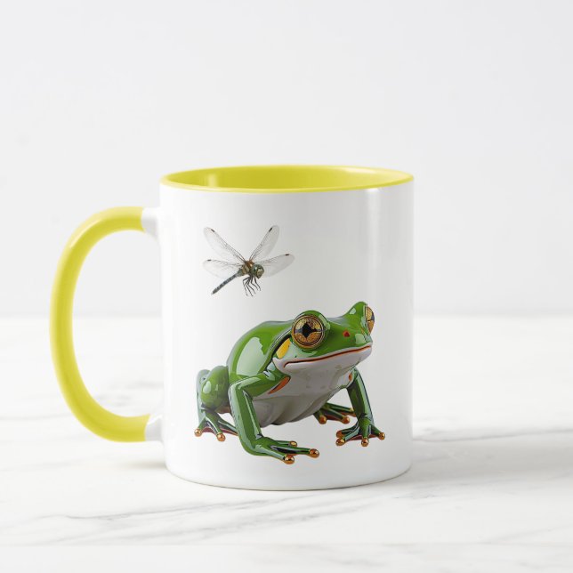 Tree Frog Cartoon Glossy Realistic Exotic Jungle C Mug (Left)