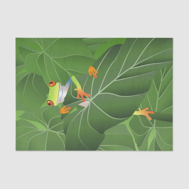 Tree Frog Cute 23 Decoupage 10x15 Tissue Paper (Front)