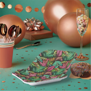 Tree Frog Dreams Seamless Surface Pattern Paper Plate
