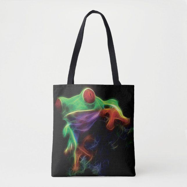 Tree Frog Fractal Tote Bag (Front)