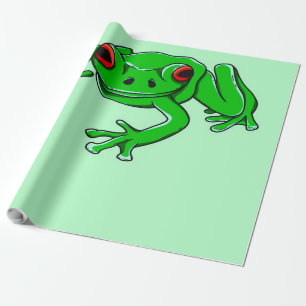 Tree Frog Green Amphibian Frog Wild Animal Lover Wrapping Paper