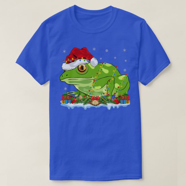 Tree Frog Lover Family Matching Santa Tree Frog Ch T-Shirt (Design Front)