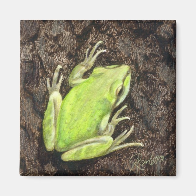 Tree Frog Magnet - "Envy Green" (Front)