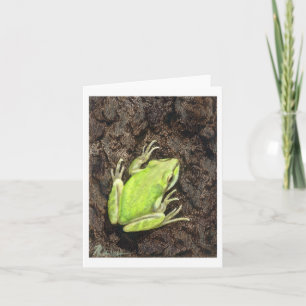 Tree Frog Note Card - "Envy Green"
