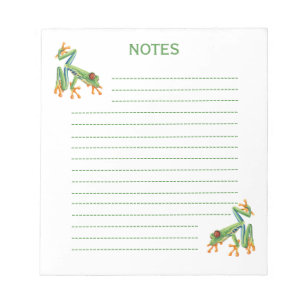 Tree frog notepad