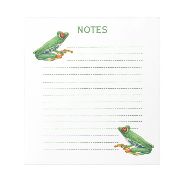 Tree frog notepad (Front)