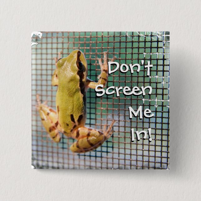 Tree Frog On Screen Photograph Custom 15 Cm Square Badge (Front)