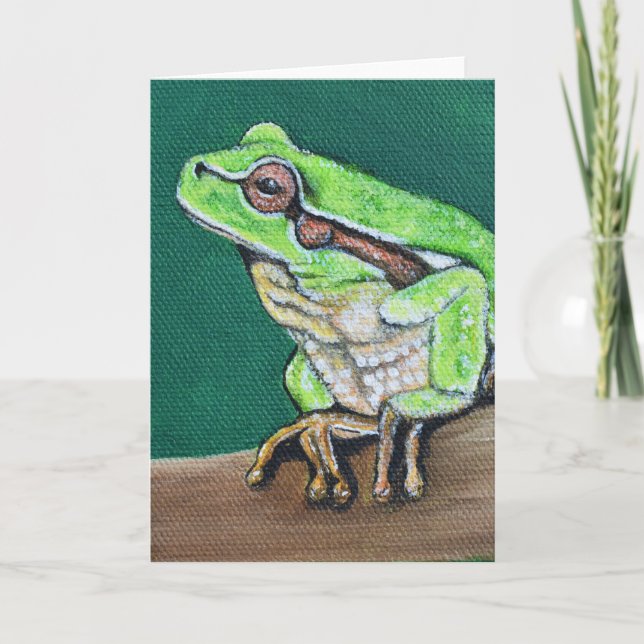 Tree Frog Painting Card (Front)