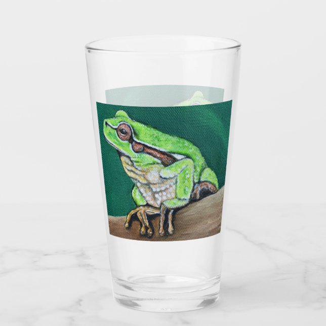 Tree Frog Painting Glass (Front)