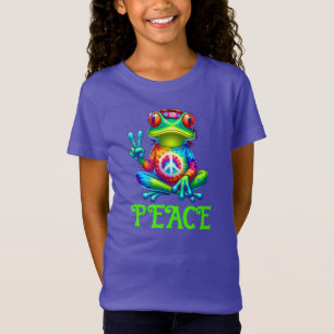 Tree Frog Peace Sign Tie Dye T-Shirt