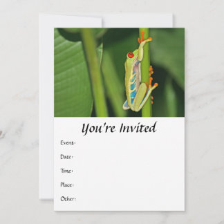 Tree Frog Photo Invitation