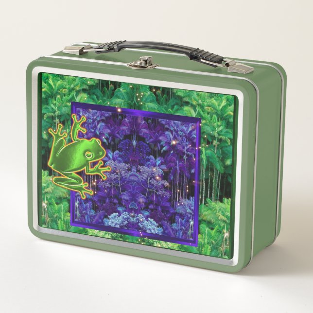 Tree Frog Rainforest   Metal Lunch Box (Front)