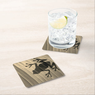 Tree Frog Square Paper Coaster