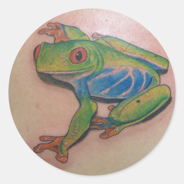 Tree Frog Tattoo Stickers (Front)