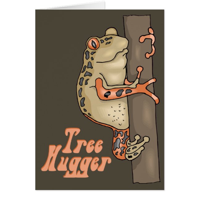Tree Frog Tree Hugger Card (Front)