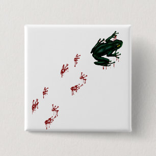 Tree Frog with Bloody Tracks 15 Cm Square Badge