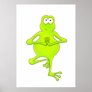Tree Frog Yoga Tree Pose Art Print