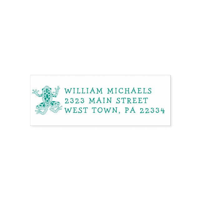 Tree Frogs Cute Kid's Return Address Stamp (Design)