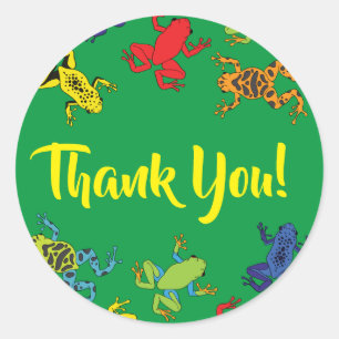Tree Frogs Kids Birthday Cute Classic Round Sticker