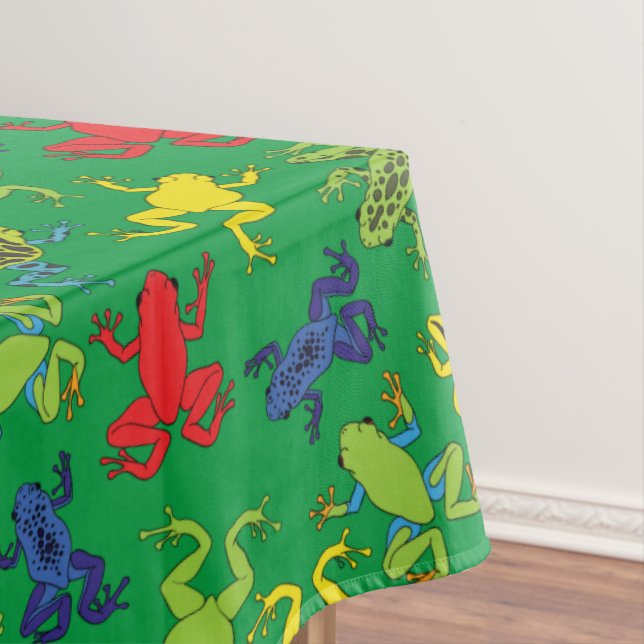Tree Frogs Kids Birthday Cute Tablecloth (In Situ)