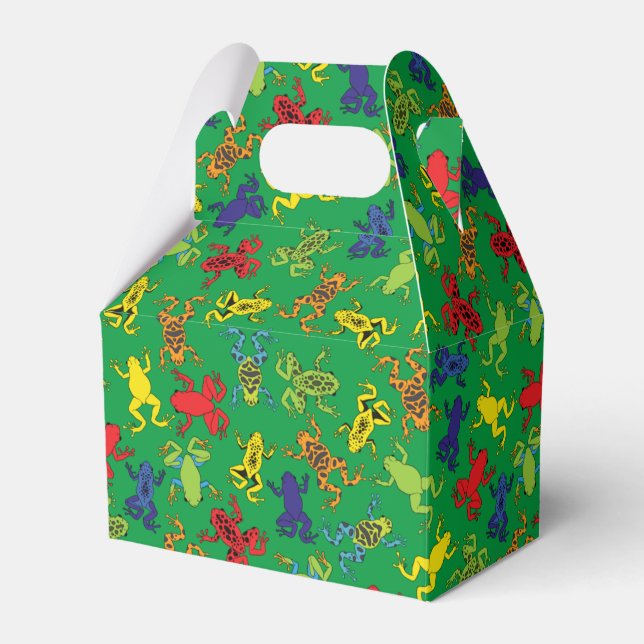 Tree Frogs Kids Birthday Favour Box (Front Side)