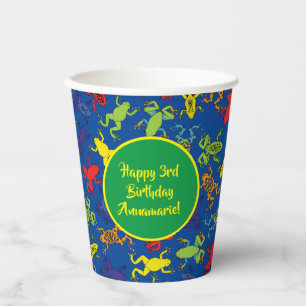 Tree Frogs Kids Birthday Paper Cups