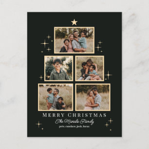 Tree Gallery Editable Colour Holiday Card Postcard