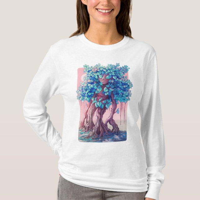 Tree Girl Surreal T-Shirt (Front)