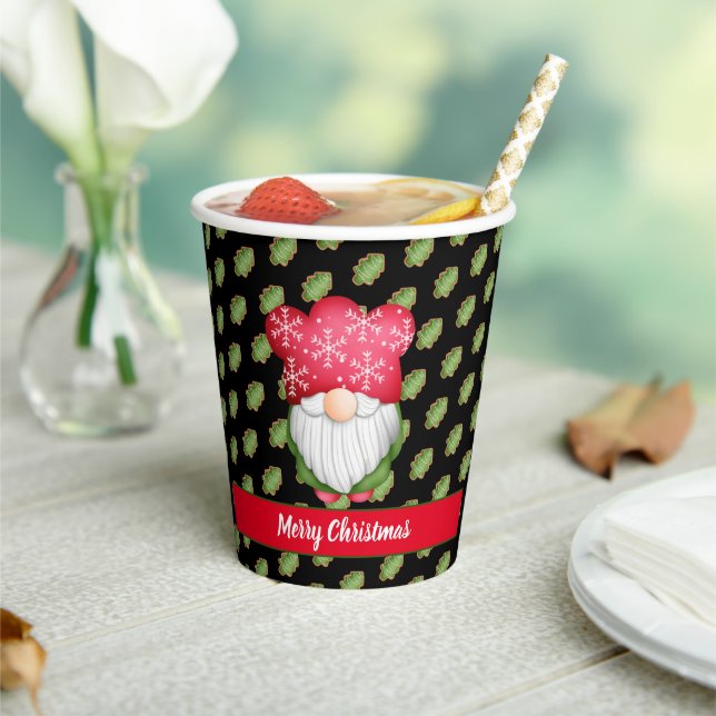 Tree Gnome Customise Colour and Text Paper Cups (Insitu)