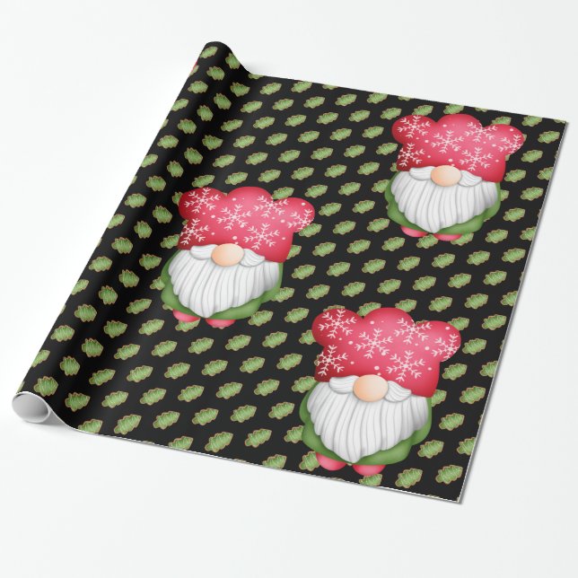 Tree Gnome Customise Colour Wrapping Paper (Unrolled)