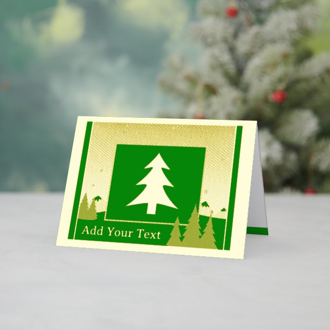 Tree Gold Holiday Foil Folded Card (Holiday In Situ)