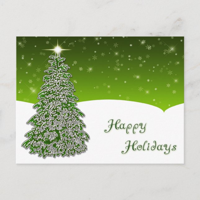 Tree Happy Holidays Postcard (Front)