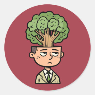 Tree Head Classic Round Sticker