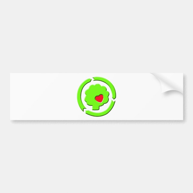 Tree Heart Bumper Sticker (Front)